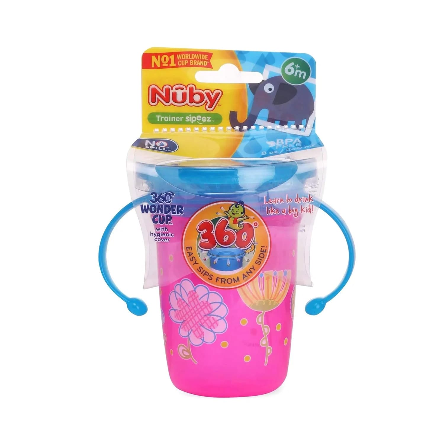 Nuby 360 Wonder Cup Sippy Cup for Babies from 6+ Months - 240ml