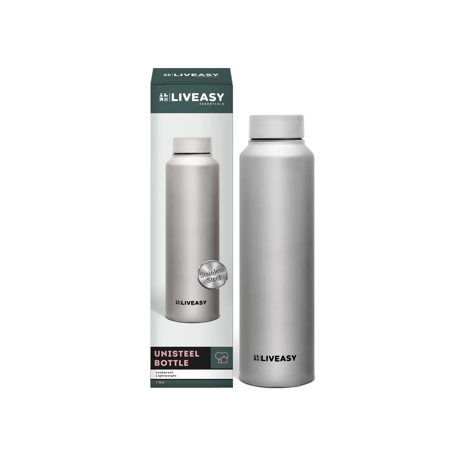 Liveasy Essentials Unisteel Bottle (1 Liter)
