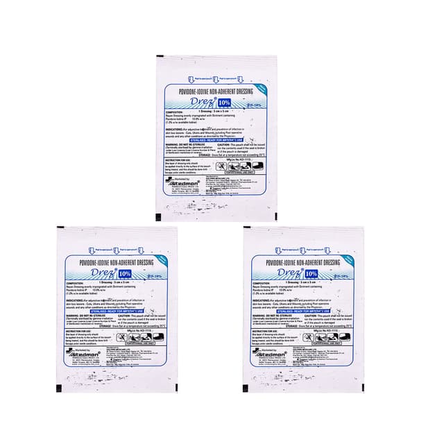 Drez 10% Tulle 5cm X 5cm - Pack of 3