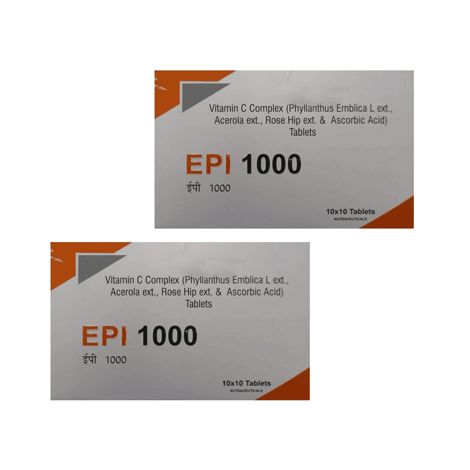 EPI-1000 Vitamin C Tablets for Skin Health - 10 Tablets (Pack of 2)