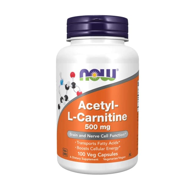 Now Acetyl L-Carnitine Capsules 500mg -100 Capsules