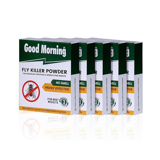 Good Morning Fly Killer Spray Powder (Pack of 5, 20 Grams)