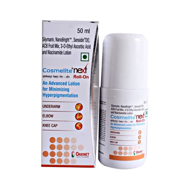 Cosmelite Next Roll-on for Skin Lightening Lotion for Underarm, Kneecap and Elbow 50ml
