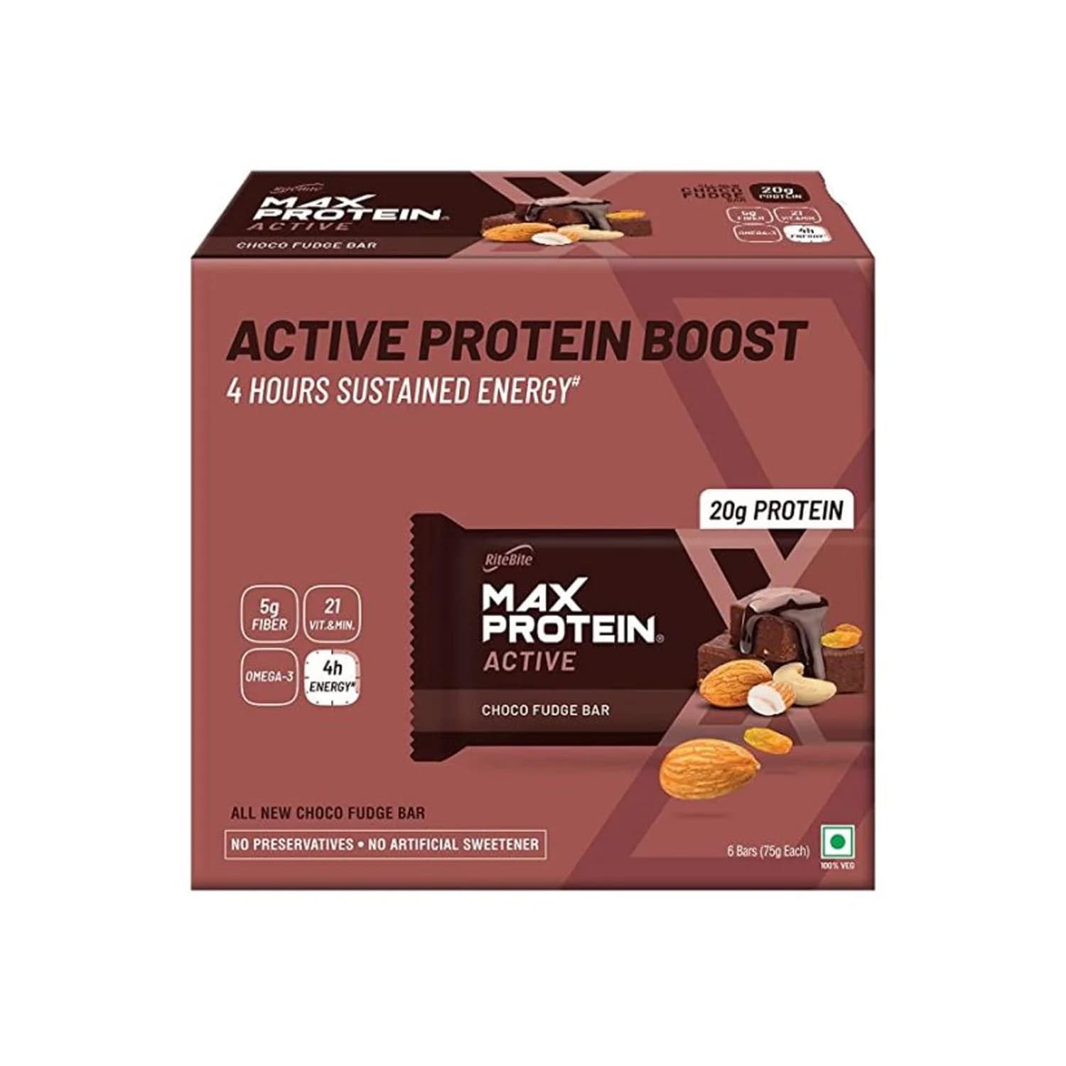 Ritebite Max Protein Active Choco Fudge Bars (450 g)