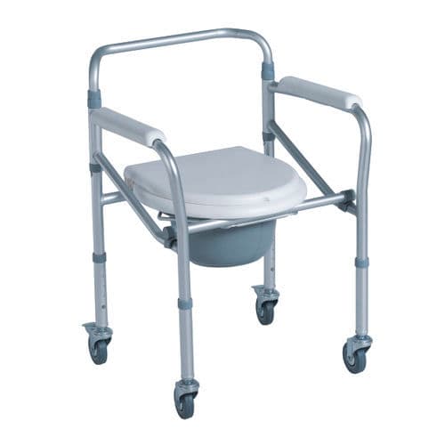 Entros Commode Chair Aluminium with Wheels SC 7001 LW