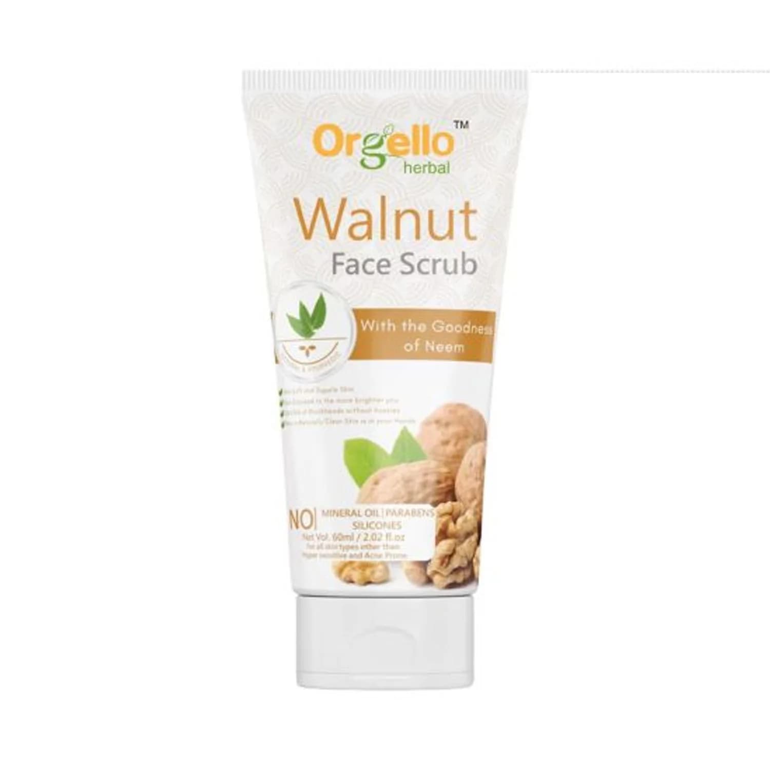 Orgello Herbal Walnut Face Scrub 60ml
