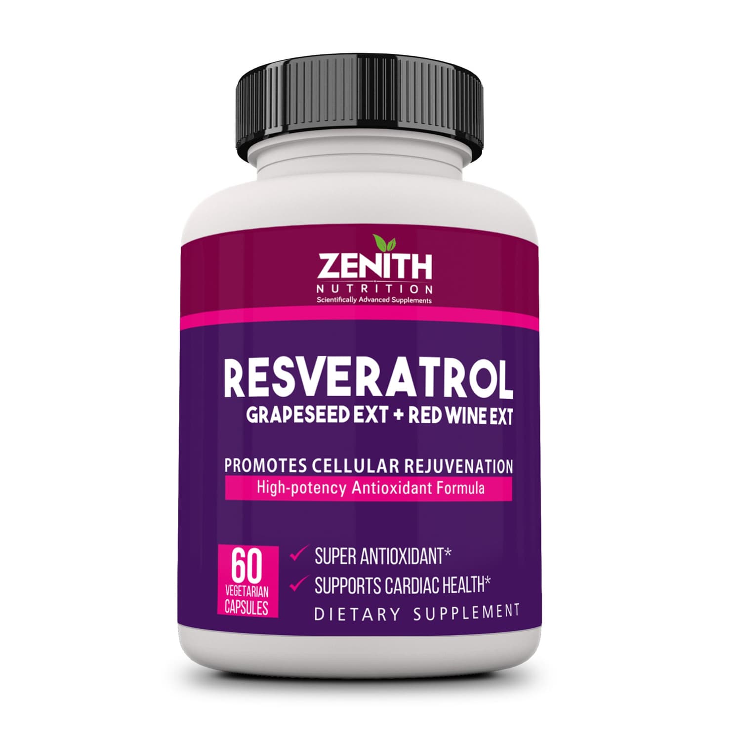 Zenith Resveratrol with Grapeseed Extract (60 Capsules)