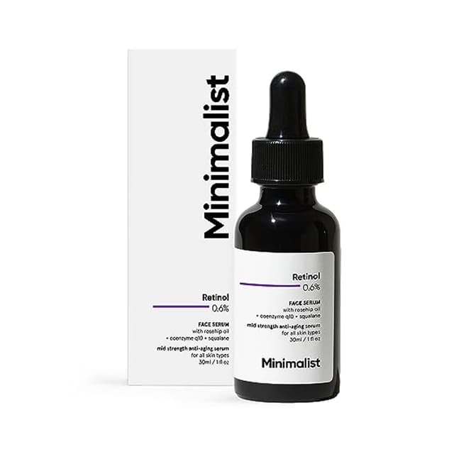 Minimalist Retinol 0.6% Mid-Strength Anti Aging Face Serum 30ml