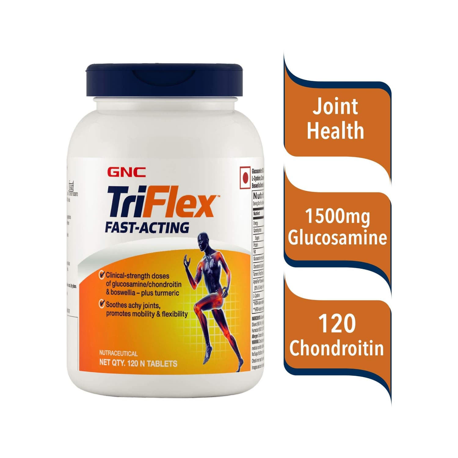GNC Triflex Fast Acting - Supports Joint Health and Flexibility - 120 tablets