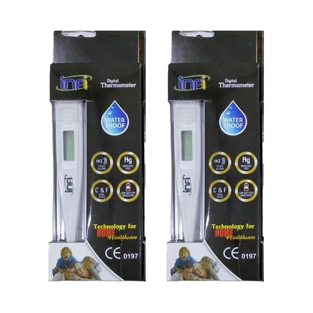 INFI Digital Thermometer (Waterproof) Pack of 2