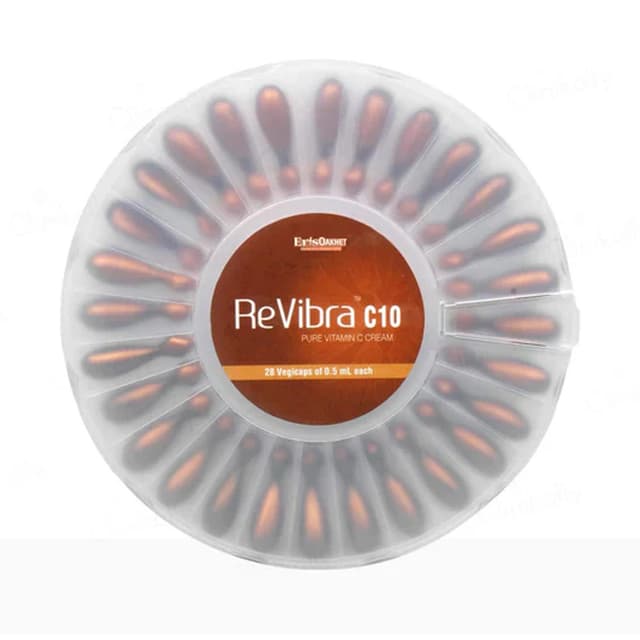 ReVibra C10 Pure Vitamin C Cream Vegicaps 0.5ml x 28 Capsules