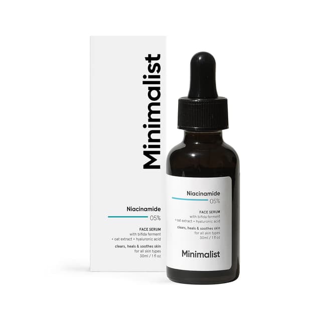 Minimalist 5% Niacinamide Faceserum For Glowing & Clear Skin with1% Hyaluronic Acid (30ml)