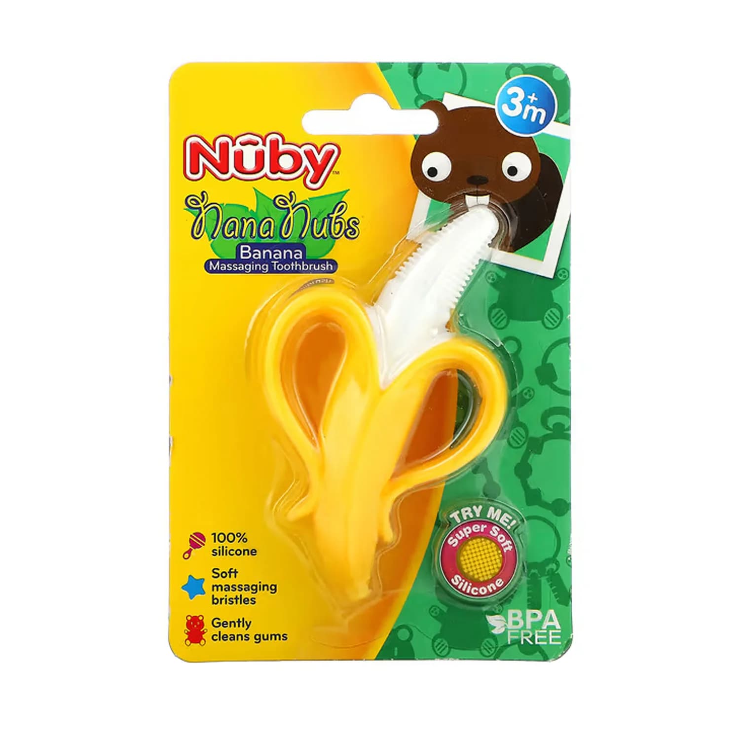 Nuby Nana Nubs Teething Brush for Babies from 3+ Months