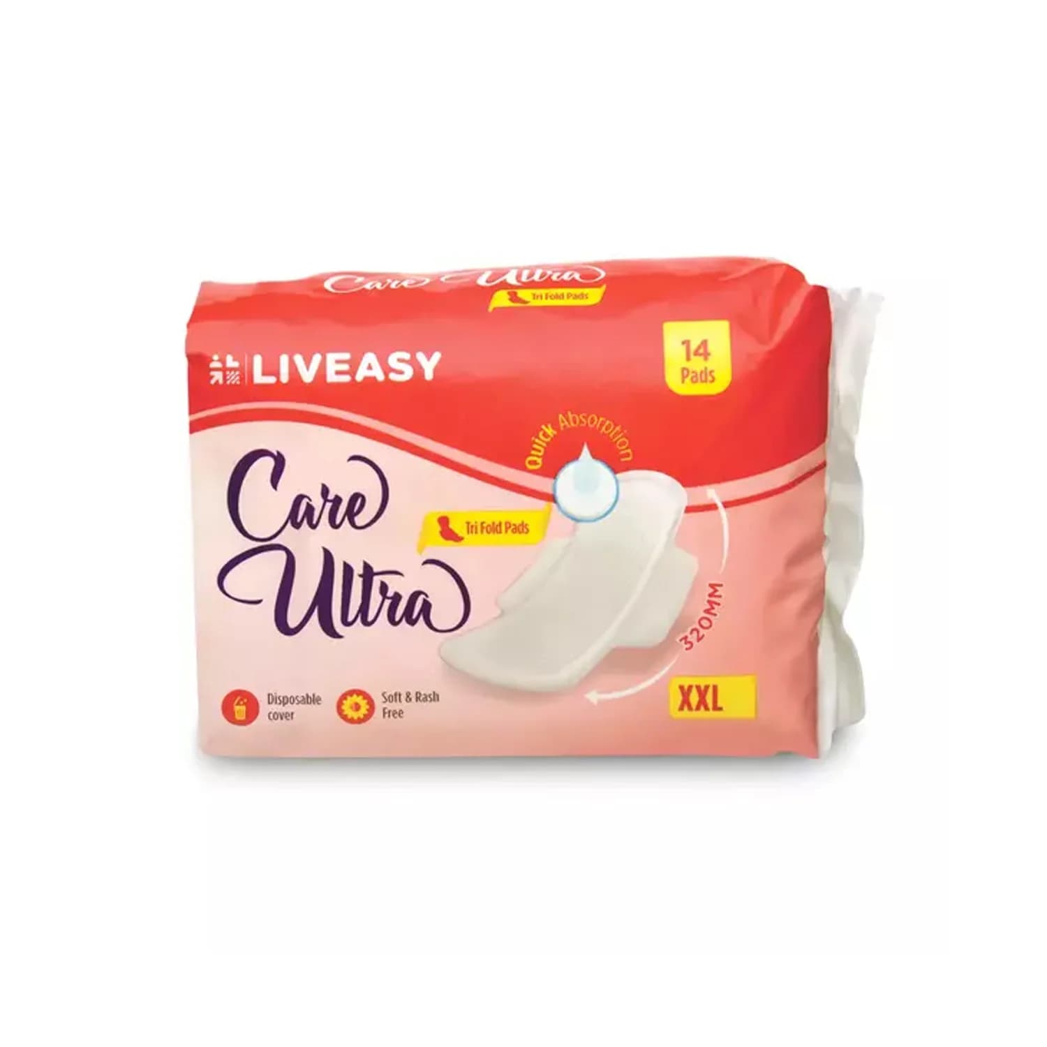 Liveasy Care Ultra Sanitary Pads XXL (14 Pads)