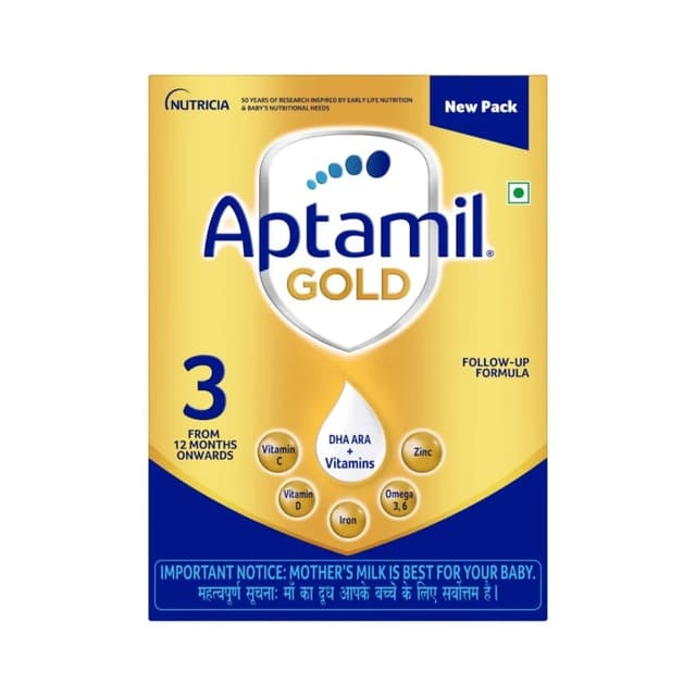 Aptamil Gold 3 Follow up Infant Formula Powder (After 12 months), Stage 3 - 400g Bag-In-Box