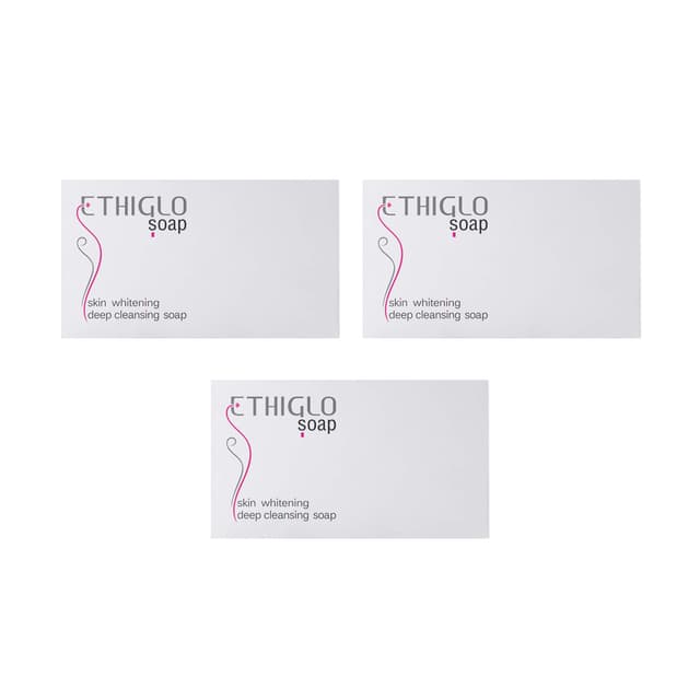 Ethiglo Skin Whitening and Deep Cleansing Soap, 75 gm (Pack of 3)