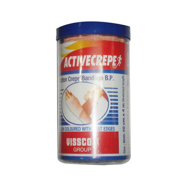 Vissco Active Crepe - Cotton Crepe Bandage B.P. 6 cm x 4 mtr (Stretched ) ACP02