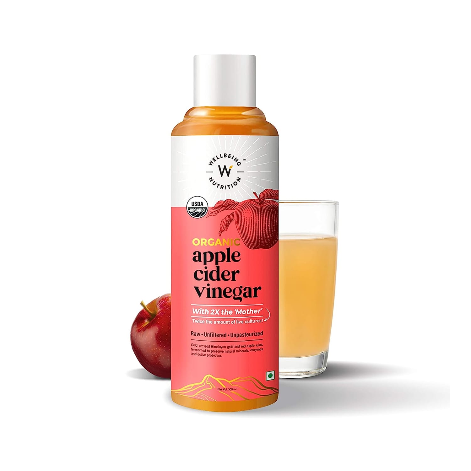 Wellbeing Nutrition Apple Cider Vinegar (Unflavoured) 500ml