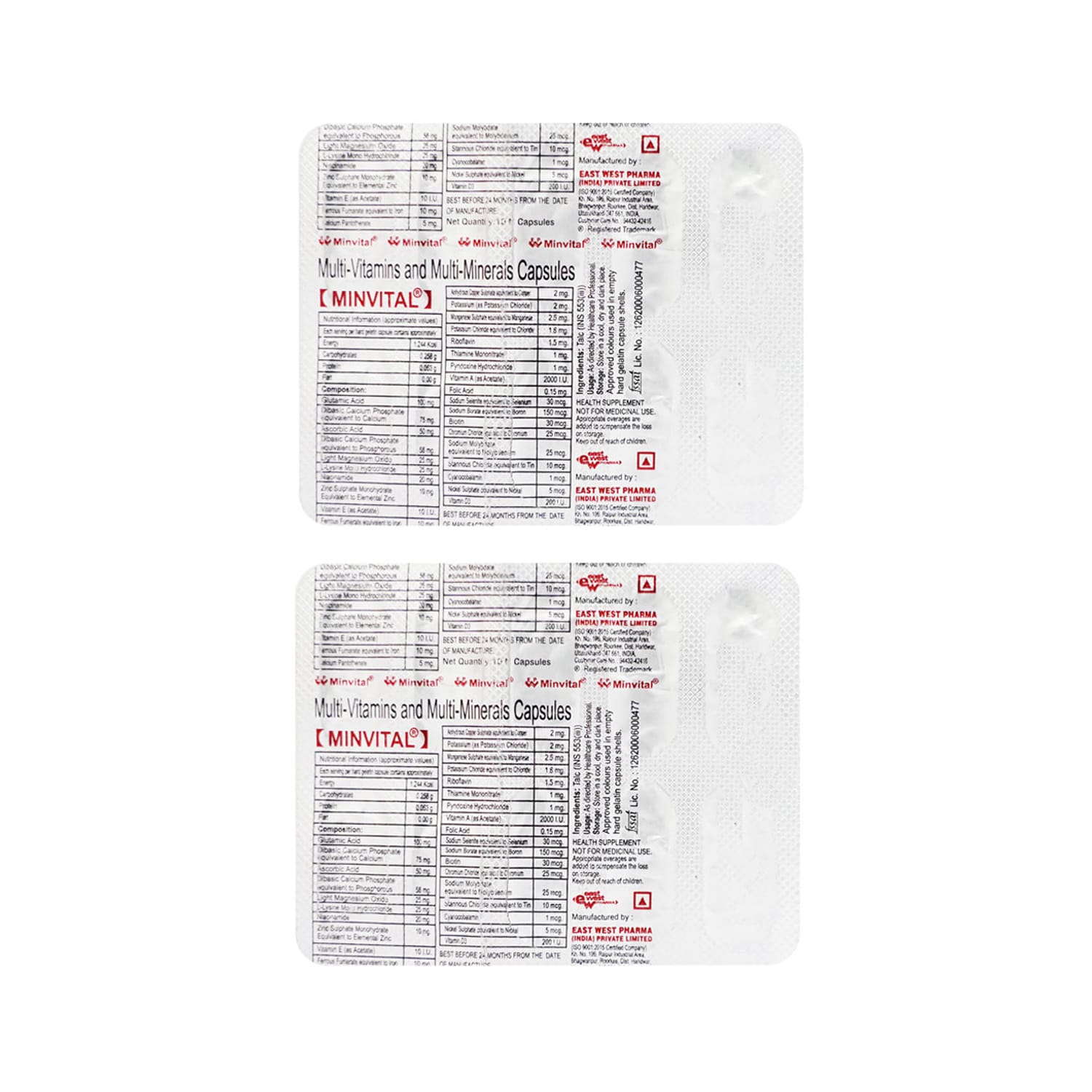 Minvital Capsule 10 Tablets - Pack of 2