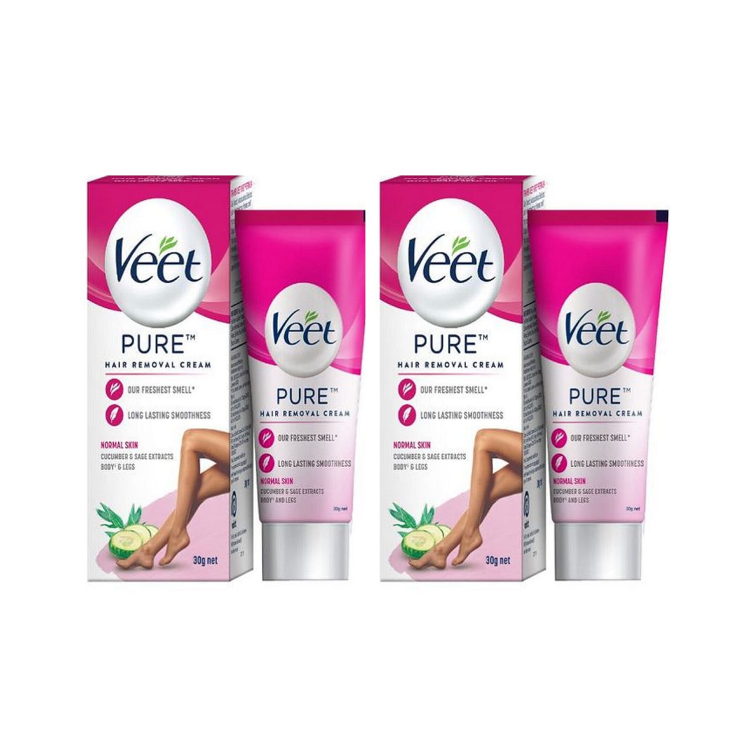 Veet Pure Hair Removal Cream, 30g Normal Skin - (Pack of 2)