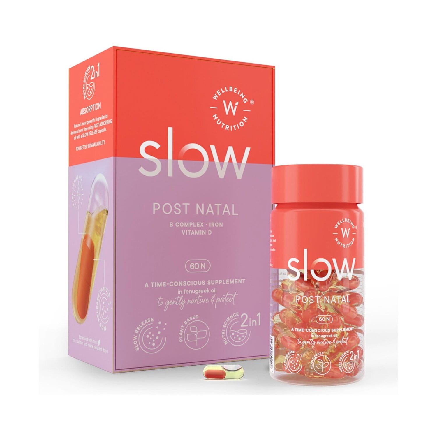 Wellbeing Nutrition Slow Postnatal – 60 Capsules