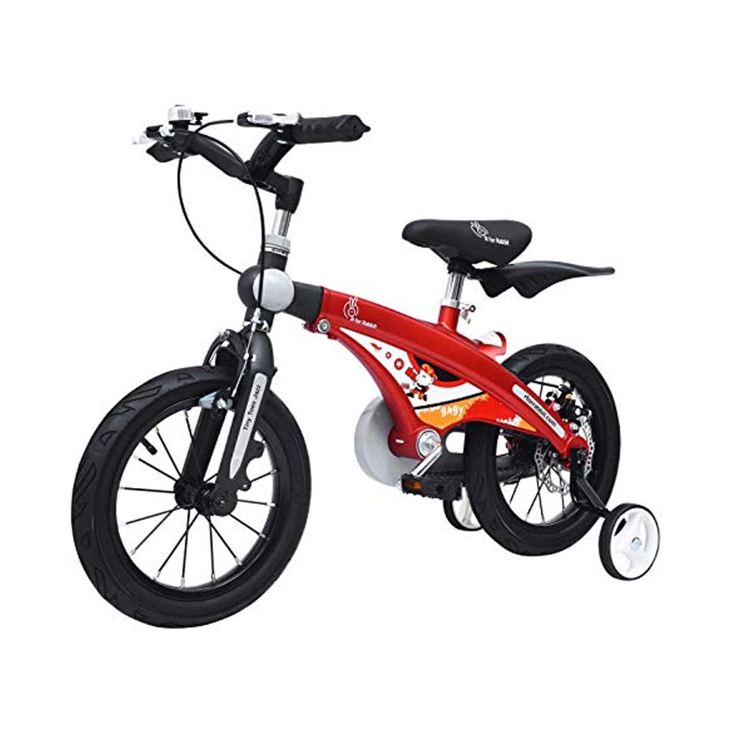 R for Rabbit Tiny Toes Jazz 14T Bicycle for Boys/Girls of Age 3 to 5 Years (Red)