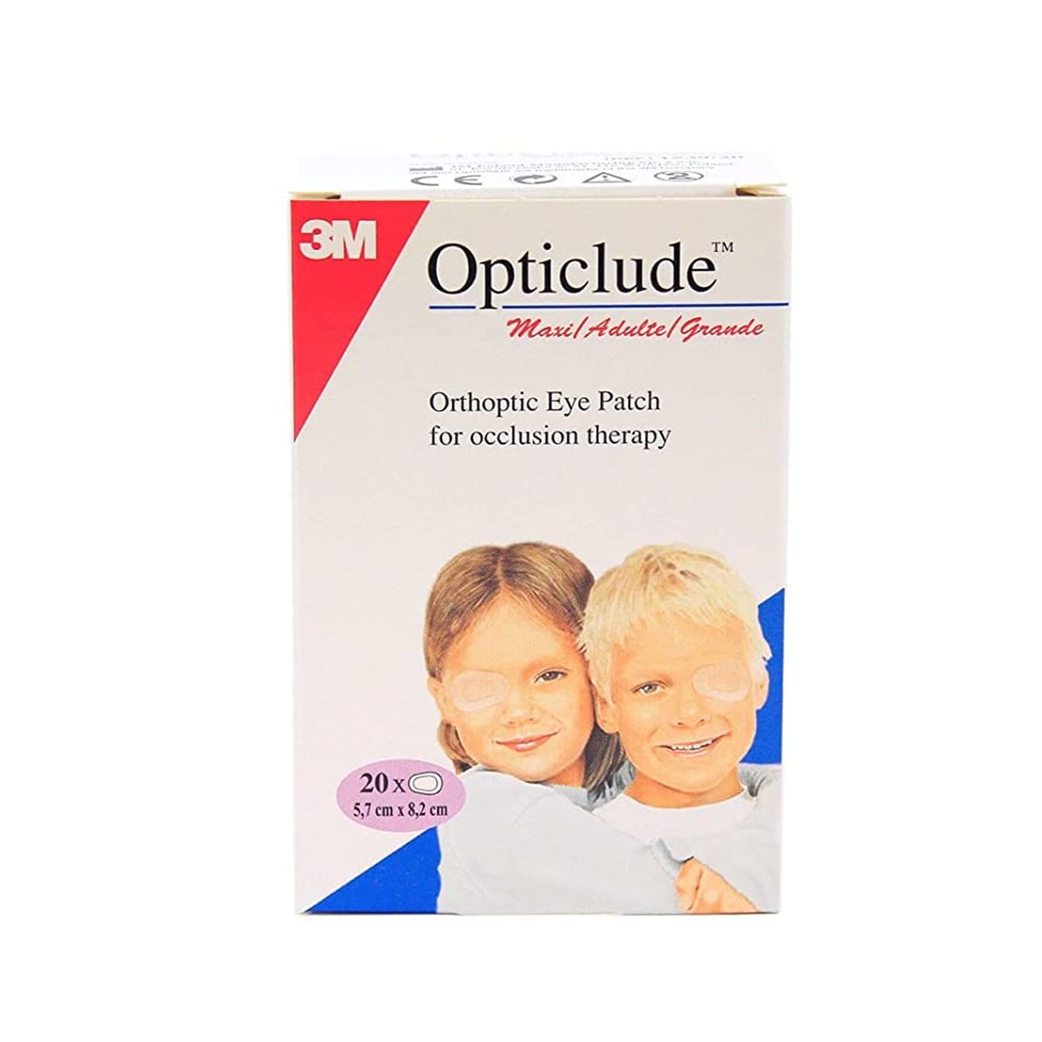 3M Opticlude Orthoptic Eye Patch 5.7 * 8.2cm 1537/20 Box of 20 - Adult