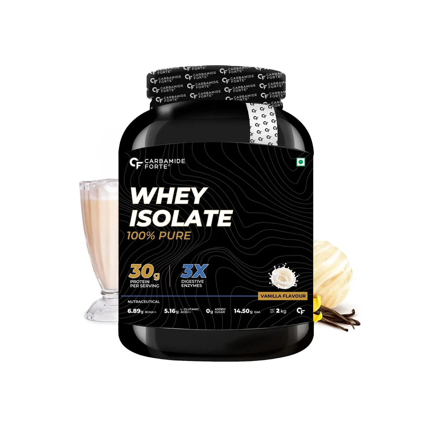 Carbamide Forte Whey Isolate Protein Powder Vanilla Flavour (2Kg)