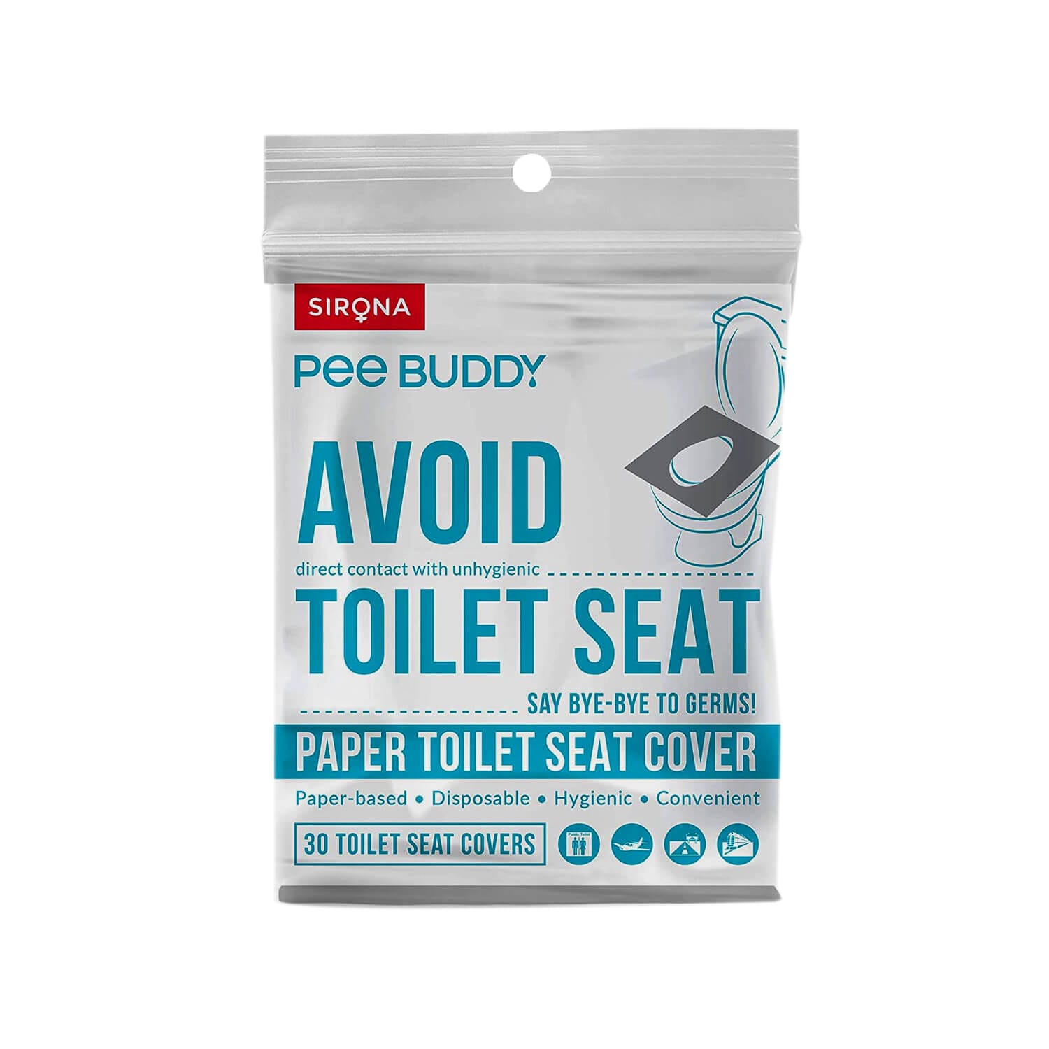 PeeBuddy Disposable Toilet Seat Covers - 30 Sheets