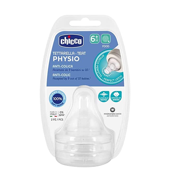 Chicco Physio Teat Anti-Colic Food Flow 6+M (2Pcs)