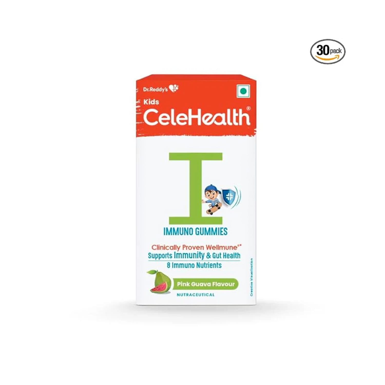Dr. Reddy’s CeleHealth Kidz Immuno Gummies Pink Guava Flavour (30 Nos)