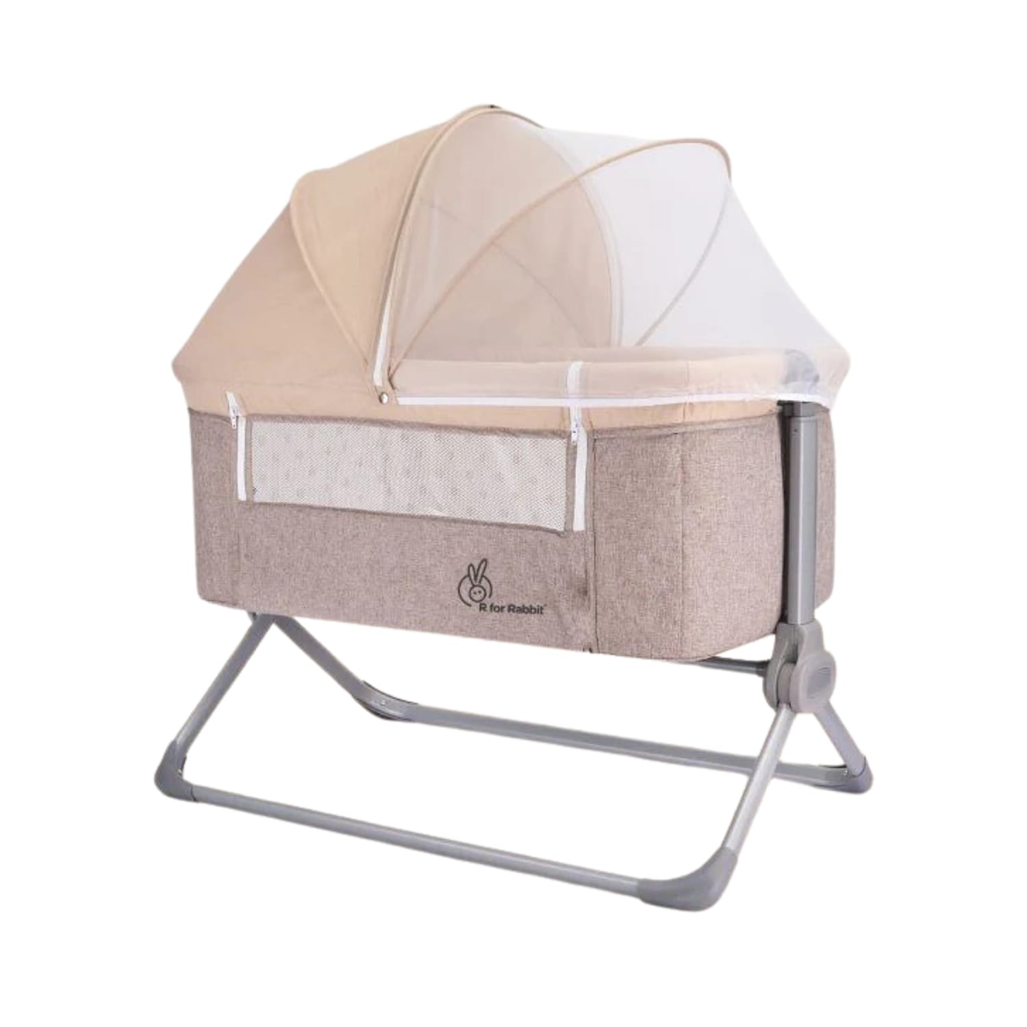 R for Rabbit Hop A Little Baby Cot from 0-12 Months (Beige)