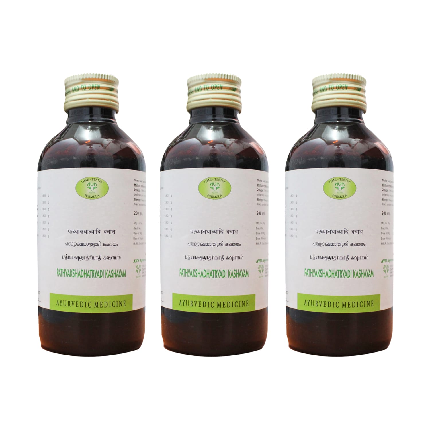 AVN Pathyakshadhatryadi Kashayam 200ml (Pack of 3)