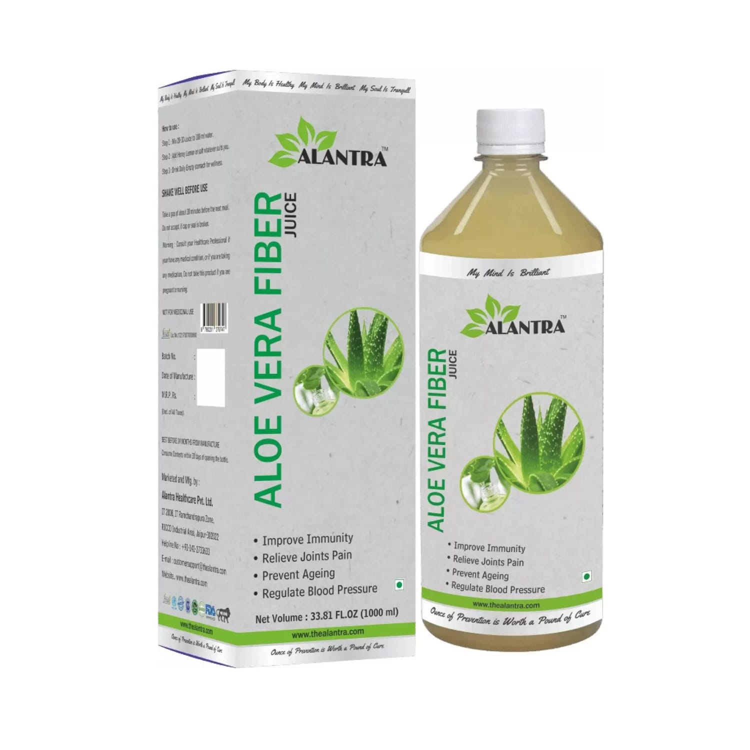 Alantra Aloe Vera Fiber Juice (1000 ml)