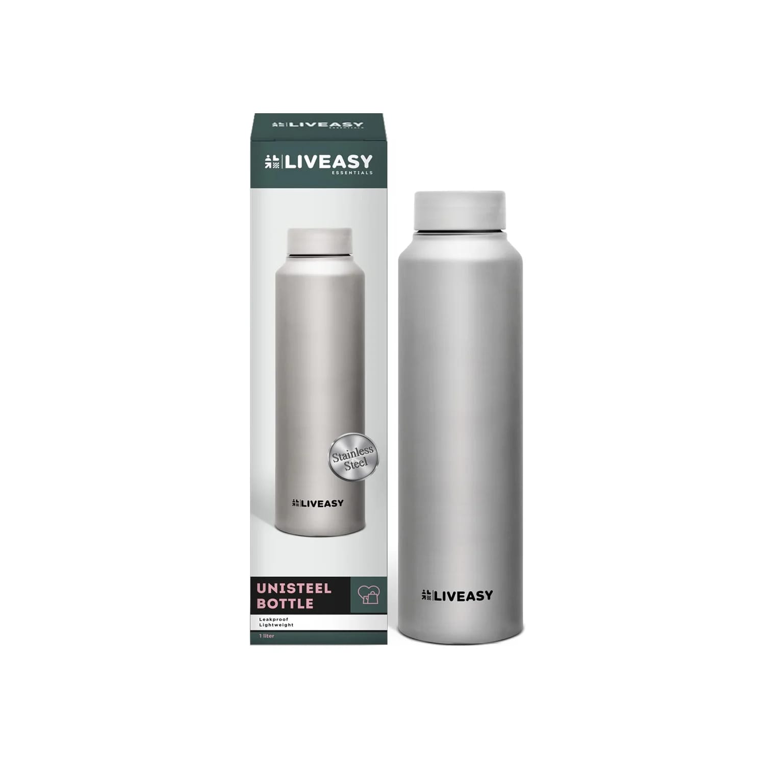 Liveasy Essentials Unisteel Bottle (1 Liter)