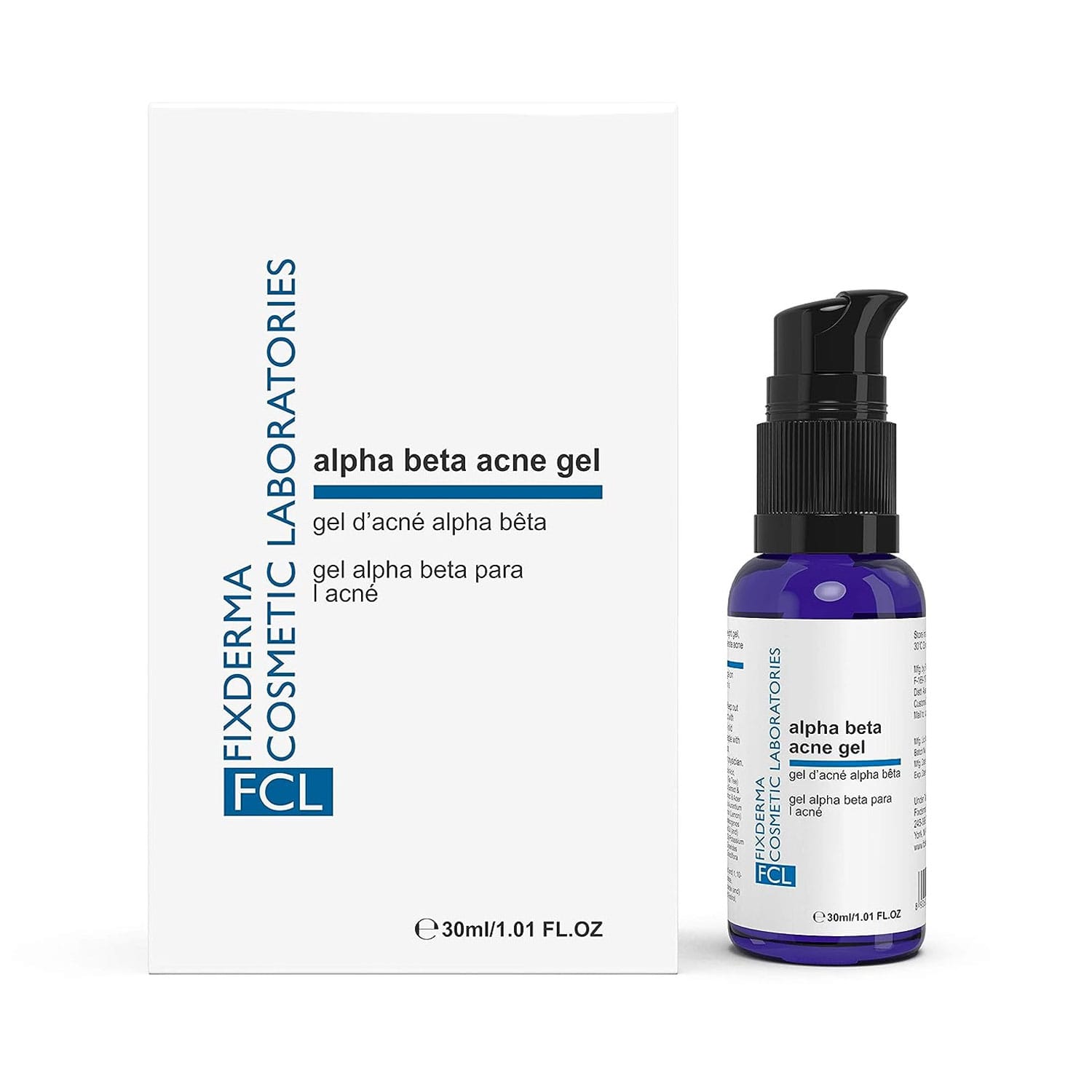 FixDERMA Alpha Beta Acne Gel | 2% Salicylic Acid + 6% Glycolic Acid| 30 ml