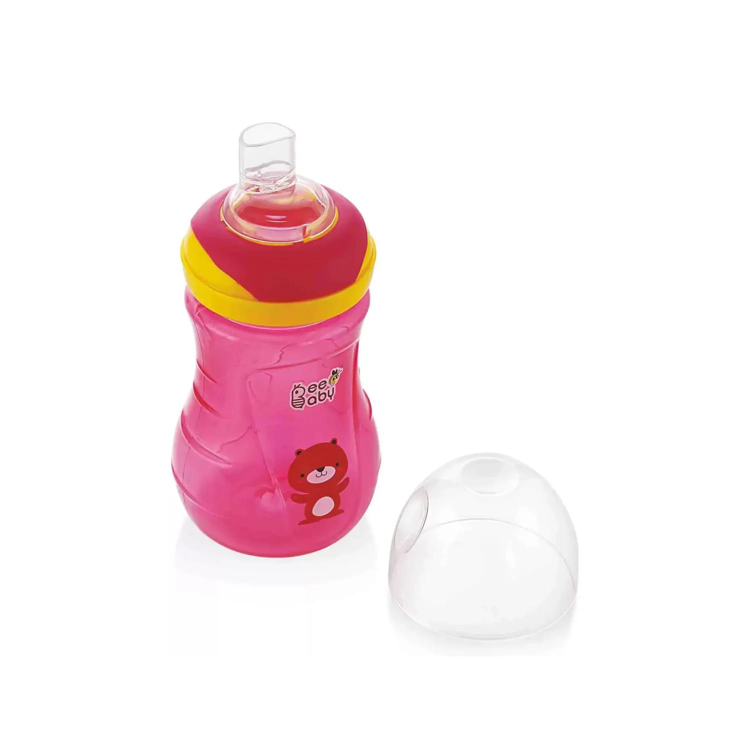 BeeBaby Soft Silicone Spout Sippy Cup without Handle 6+ Months (250ml) Pink