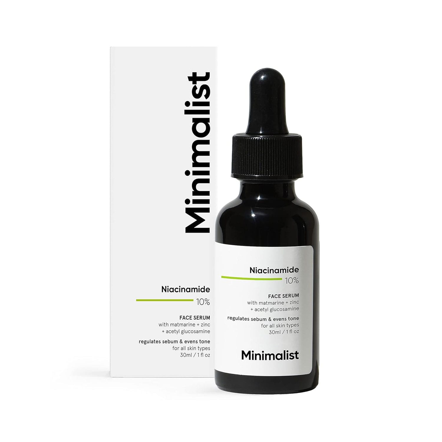 Minimalist 10% Niacinamide Face Serum for Acne Marks, Blemishes and Oil Balancing with Zinc (30ml)