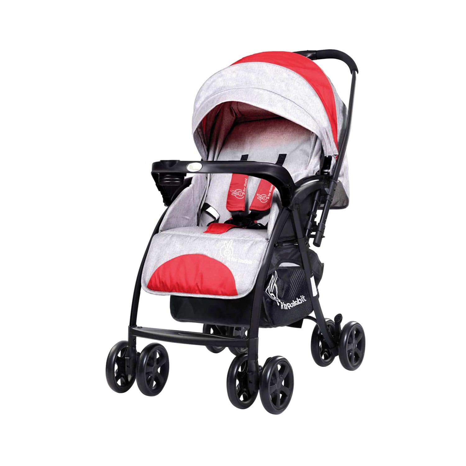 R for Rabbit Sugar Pop Baby Stroller from 0 - 3 Years (Red Grey)