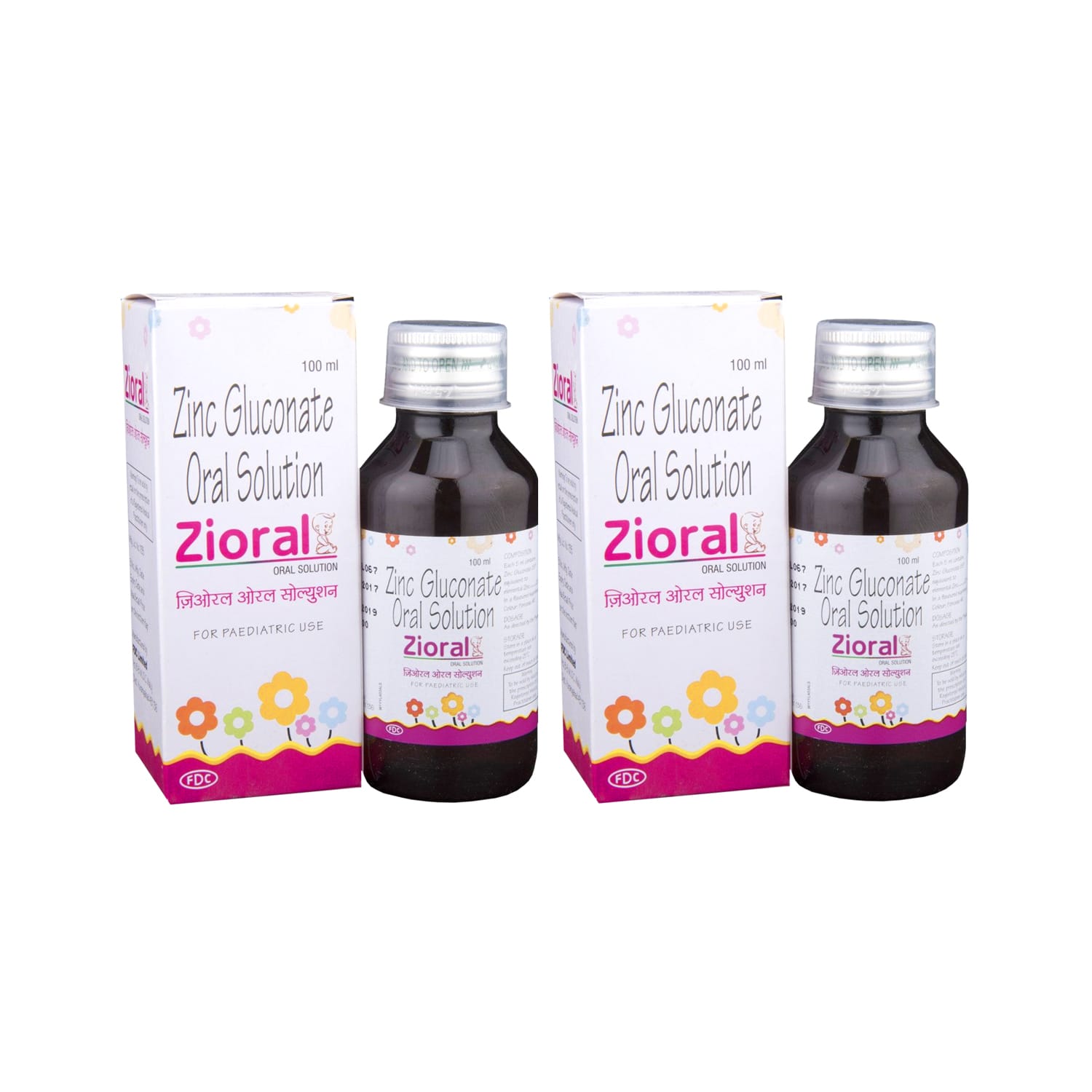 FDC Zioral Oral Solution - 100ml (Pack of 2)