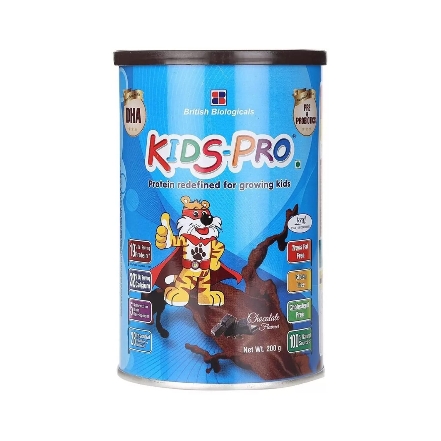 British Biological Kids-Pro Chocolate Flavoured Powder 200gm
