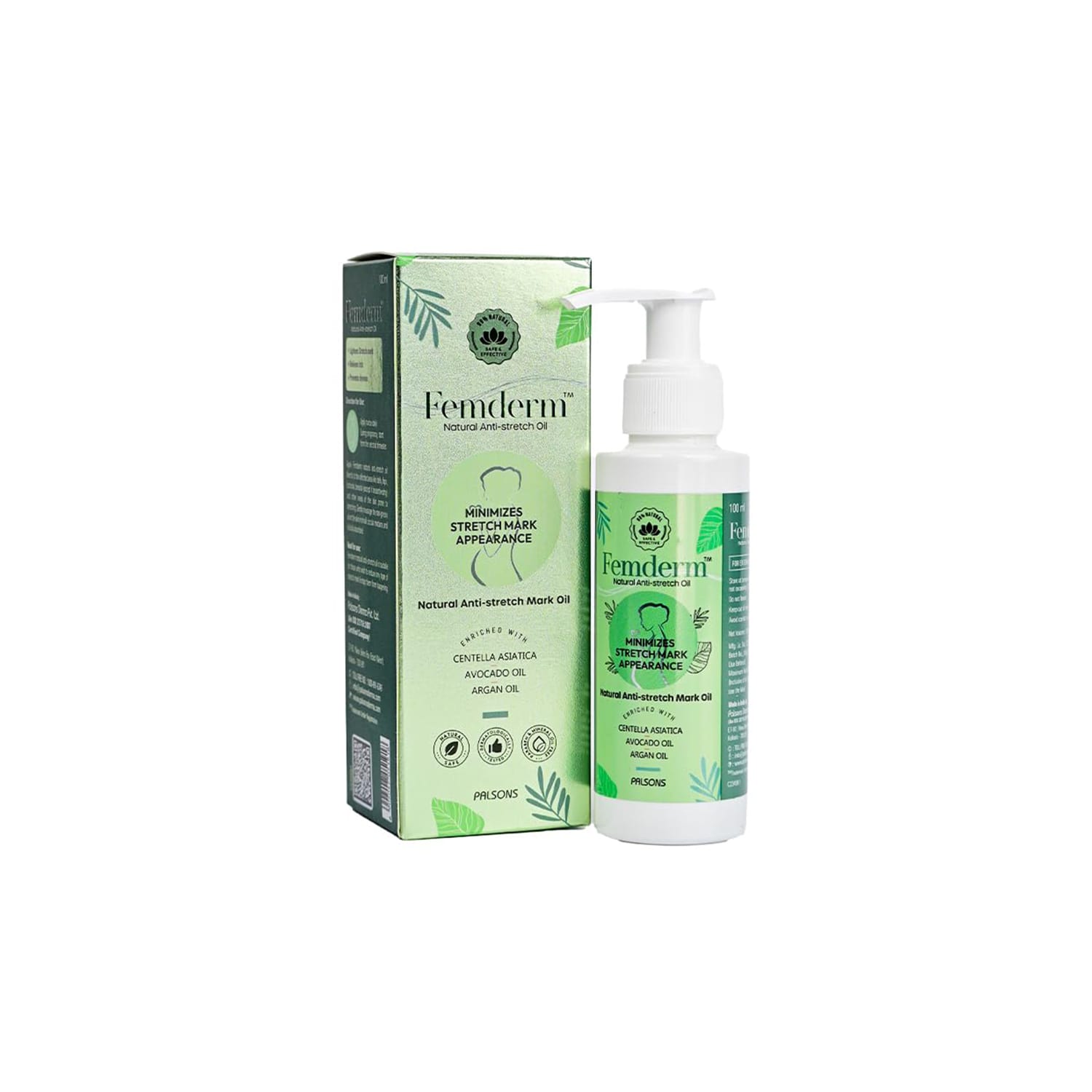 Palsons Femderm Natural Anti Stretch Mark Oil (100 ml)