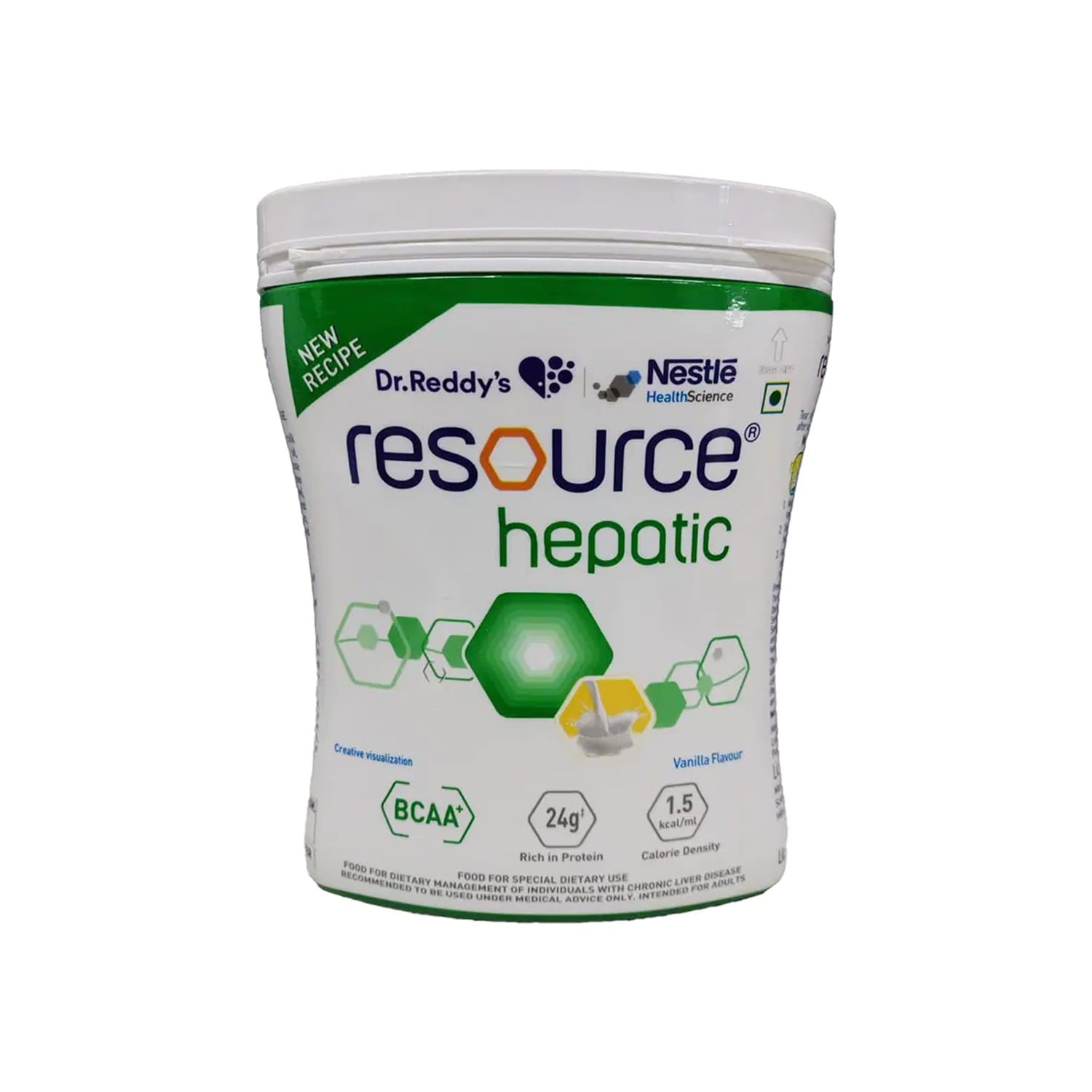 Nestle Resource Hepatic ( formerly Nestle Resource Nutrihep) Vanilla flavour, 400 gm, Jar for Liver health with BCAA