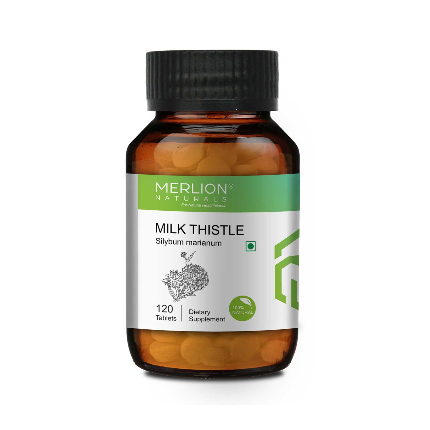 Merlion Naturals Milk Thistle Tablets Silybum Marianum 500mg x 120 Tablets