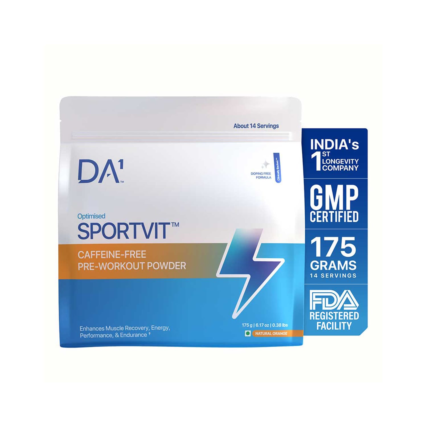 Decode Age Sportvit Caffeine Free Pre-Workout Powder (175 gm)