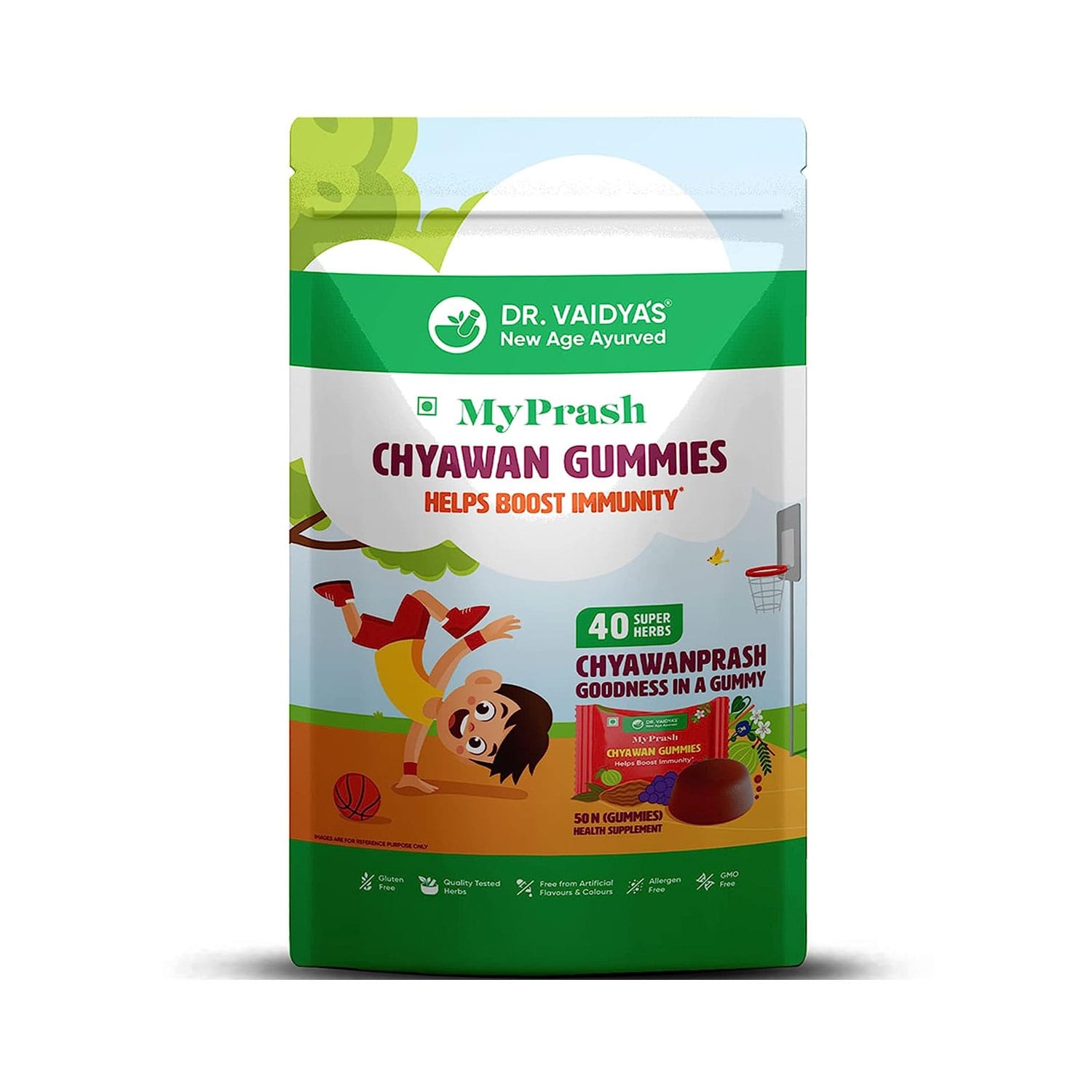 Dr Vaidyas MyPrash Chyawan Gummies for Boosting Immunity 50 Gummies