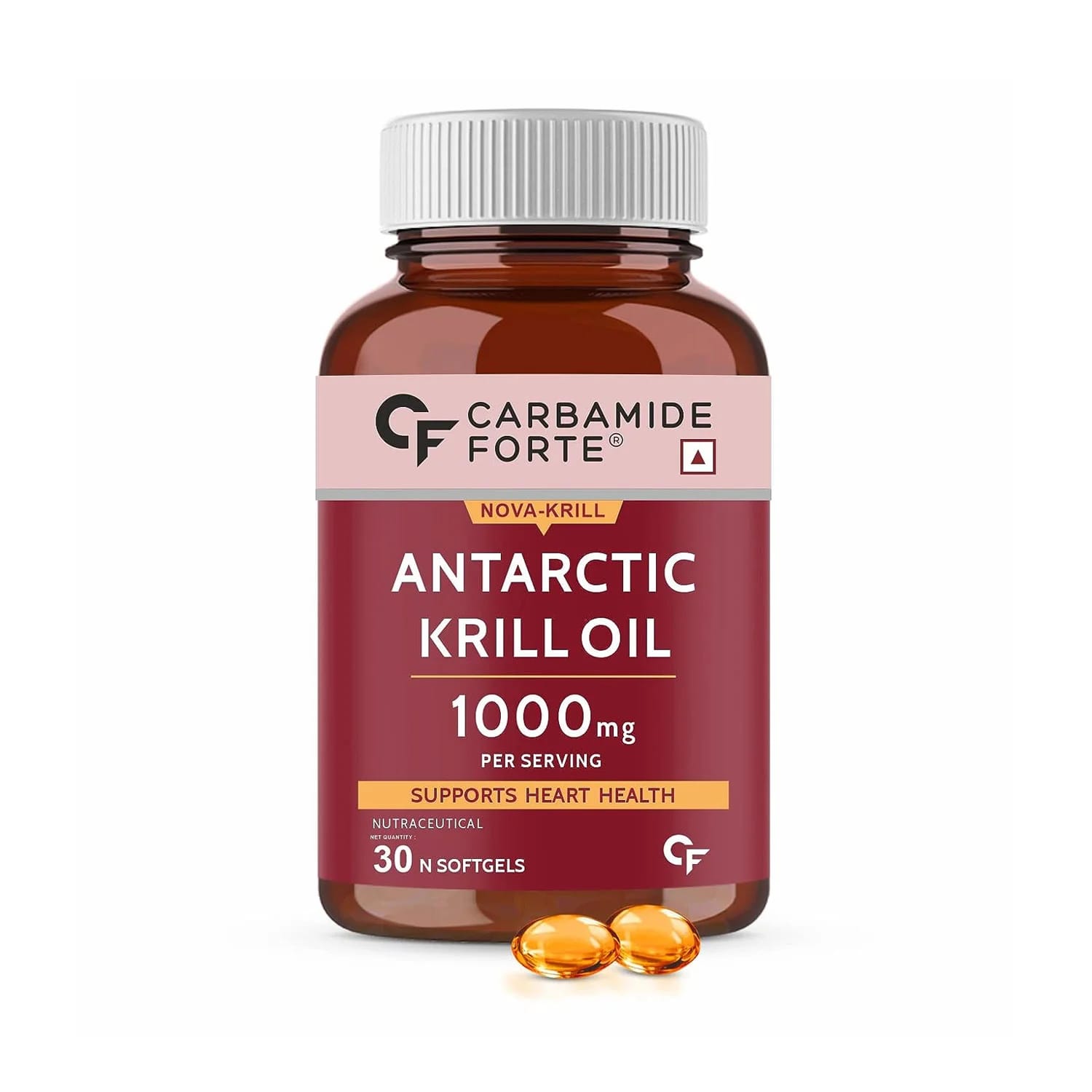Carbamide Forte Antarctic Krill Oil 1000 mg Softgel For Heart Health - 30 Softgels