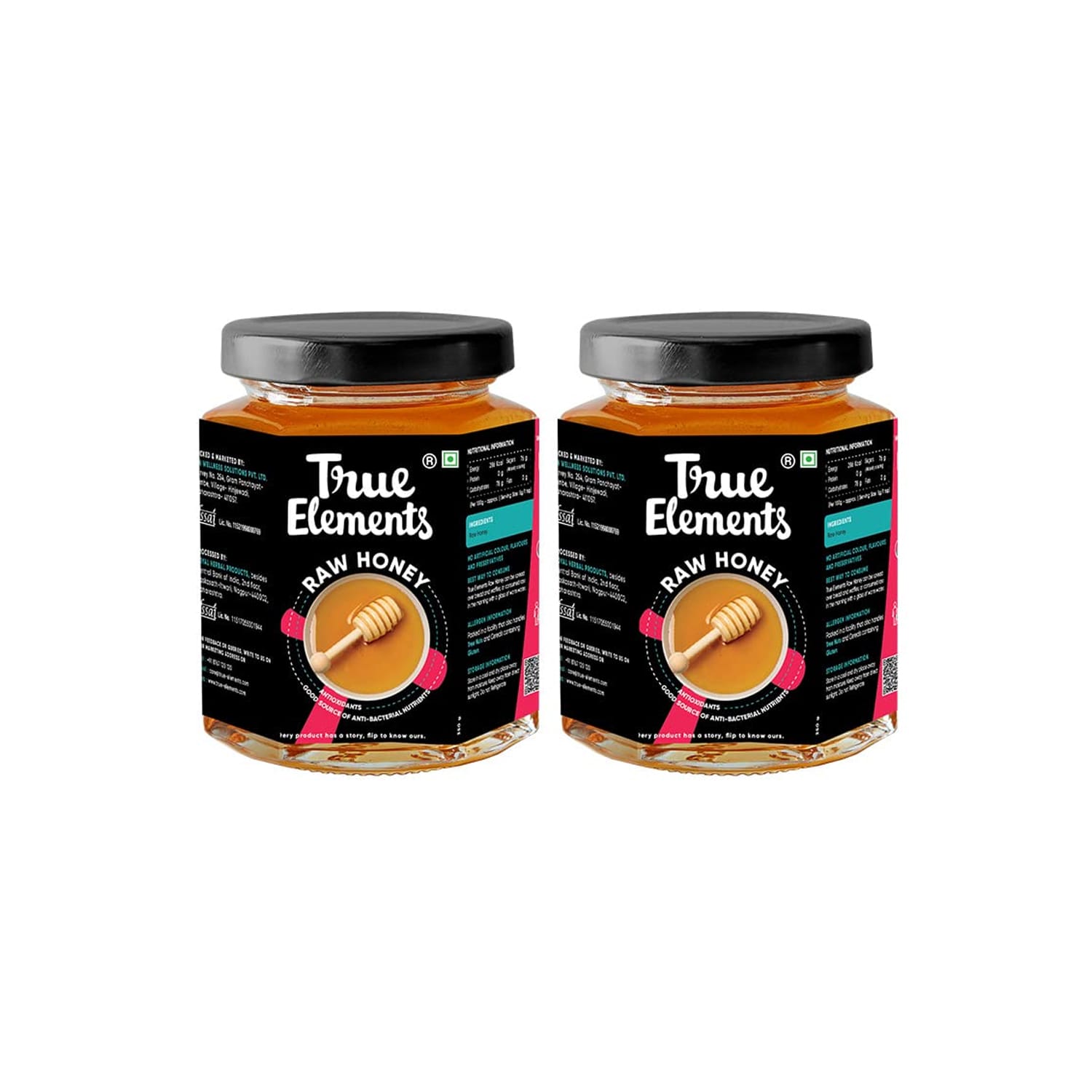 True Elements Raw Honey 700gm (350gm x 2)