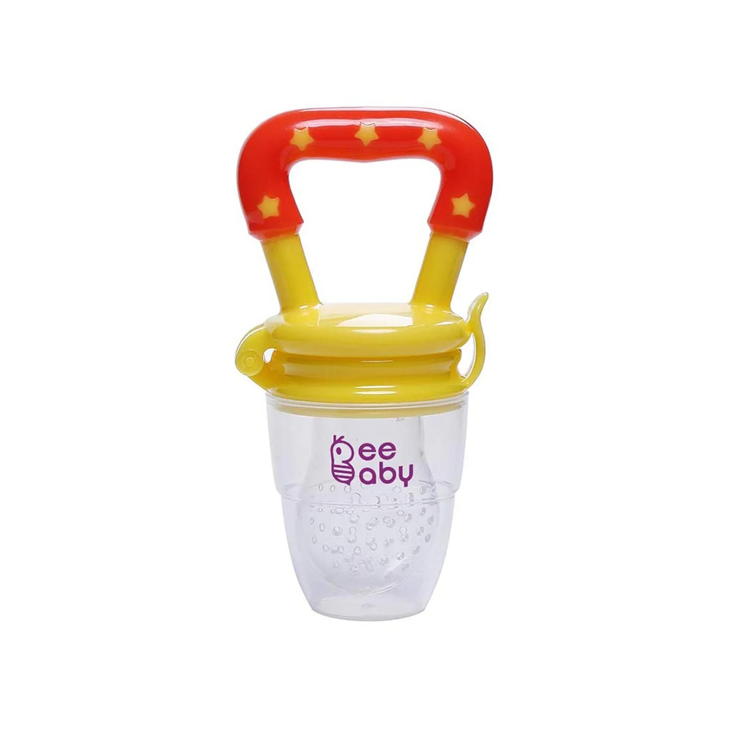 BeeBaby Silicone Fruit and Food Nibbler with Extra Mesh 3+ Months (Yellow)