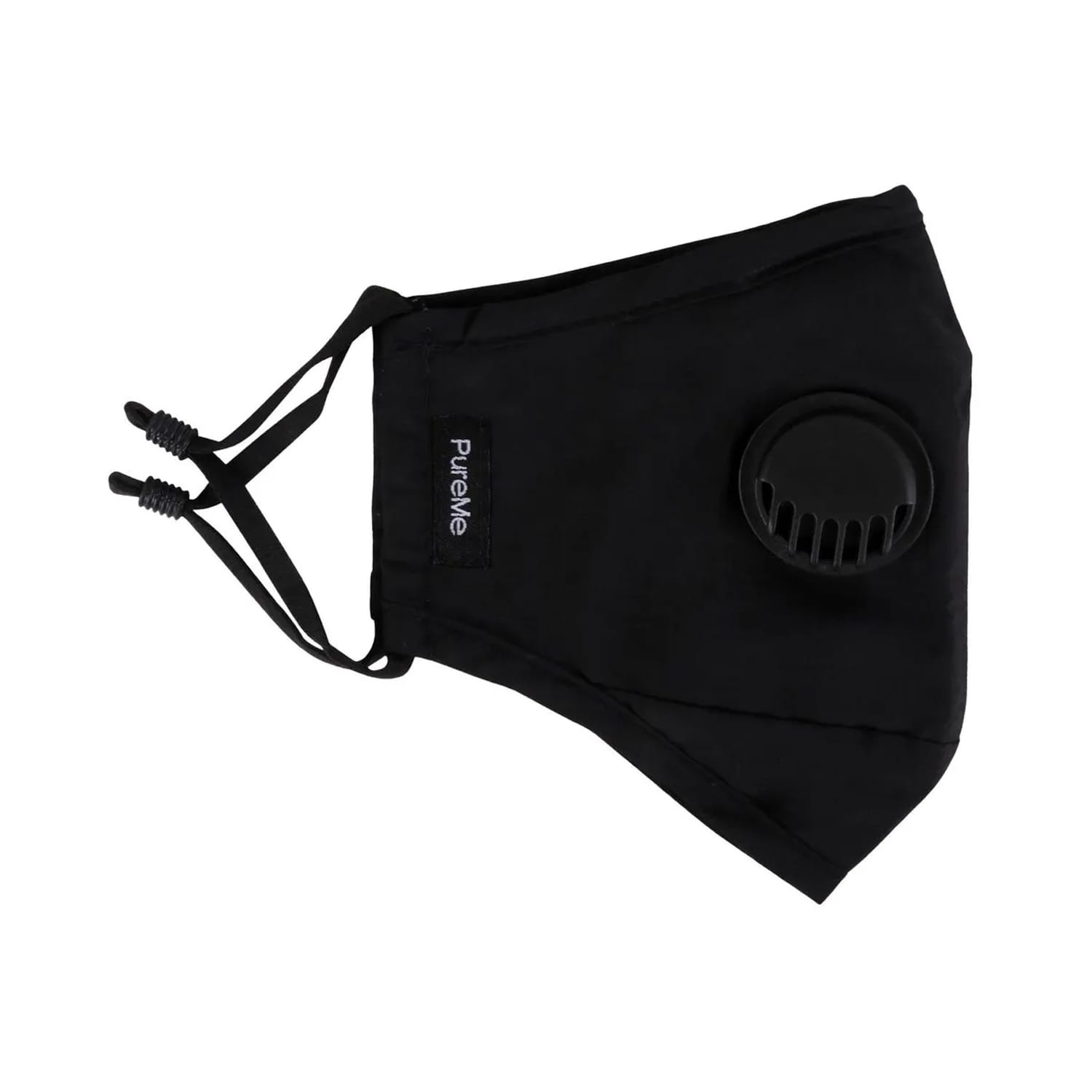 PureMe Reusable and Washable N95 Anti Pollution Mask with 2 PM2.5 Activated Carbon Filters- Black